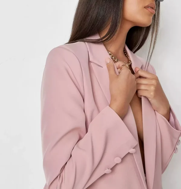 Autumn New Women Casual Suits Set Fall Clothing Ladies Office Pink Blazer - Image 4