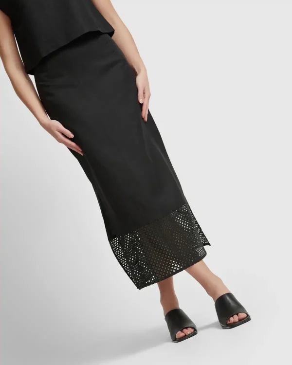 Casual Leisure Mesh Hollowed Out Sleeveless Patchwork Dress Summer Thin Loose Slim Versatile Temperament A-line Skirt - Image 4
