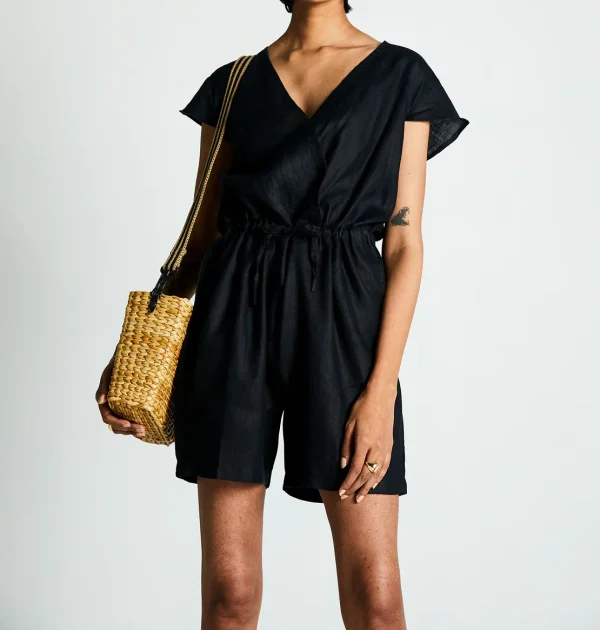 Summer Hot Selling Women Jumpsuit  Casual V-neck Short Sleeve Wide Leg Pants Women Short Jumpsuits - Image 2