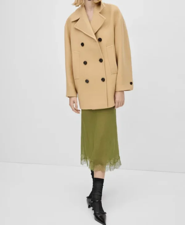 Plus Size Women Coat Women Jacket Coat Winter Turn Down Collar Woolen Coat for Women - Image 2