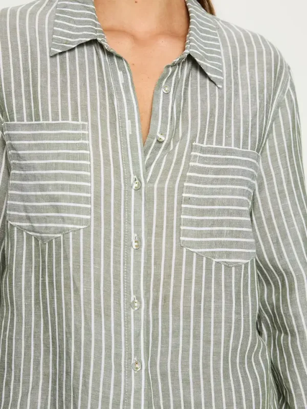 Trendy Women Striped Long Sleeve Shirt Loose Chic Daily Wear Hot Selling Fast Blouse - Image 6