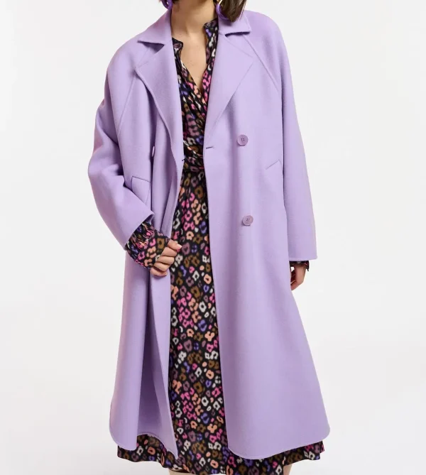 Women Clothing Oversized Wool Double Breasted Coat Elegant Solid Color Trench Coat - Image 3