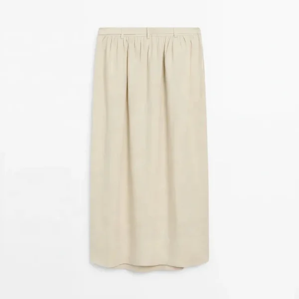 New Design Flax Clothing for Women Solid Color Pocket Long Cotton Linen Skirts A-line Plus Size Slimming Skirts With Belt - Image 6