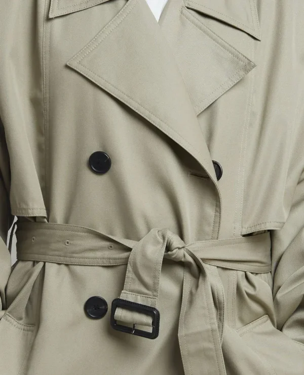 Women Coats Fashion Woven Cotton Twill Trench Coat Windproof Winter Long Coat Women - Image 5