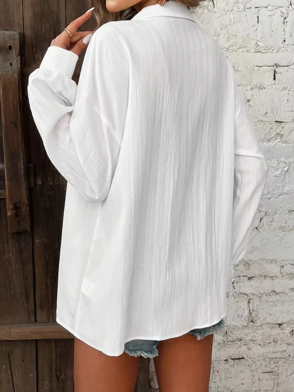 Women's Summer Casual Shirts Retro Vintage V-Neck Design Mixed Styles Breathable Tops With Long Short Sleeves Randomly Shipped - Image 5