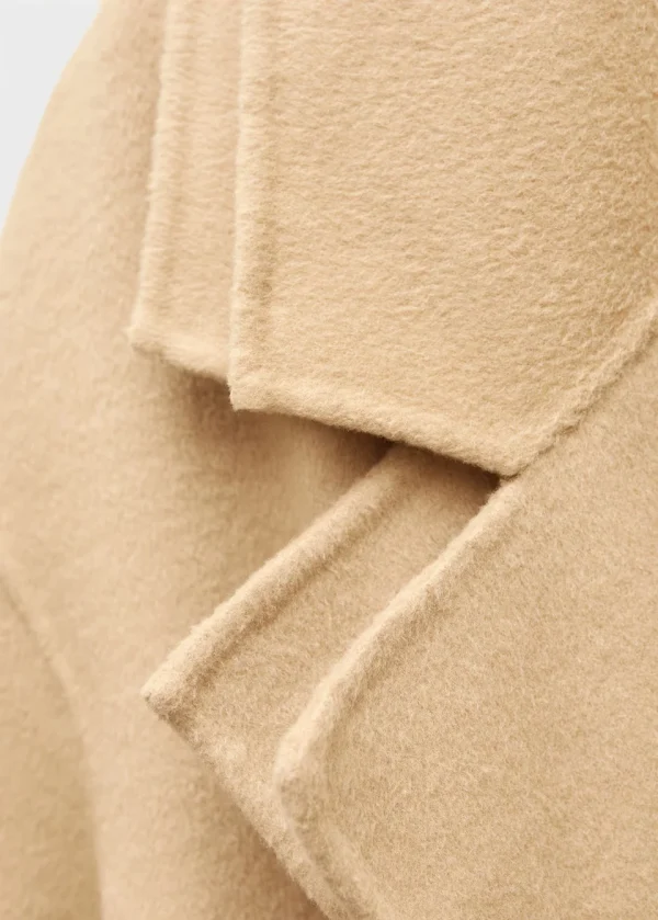 Woolen Coat With Belt Lepel Collar Winter Coat Women High Quality Women Jacket Coat - Image 5