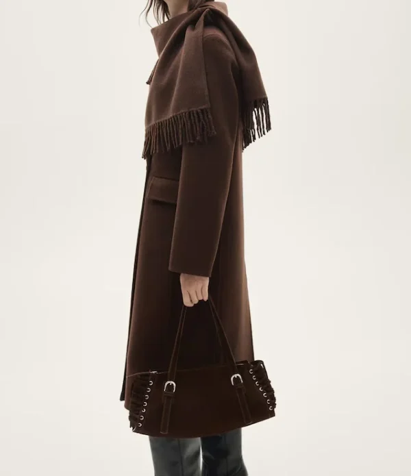 Winter Fashion Style Women Wool Trench Coat Heavyweight Long Trench Coat Warm Windproof Women Casual Coat - Image 3