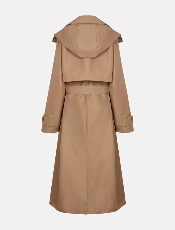 Oversized Hood Trench Coat Polyester Windproof  Premium Women Coats Casual Wear Coats - Image 6