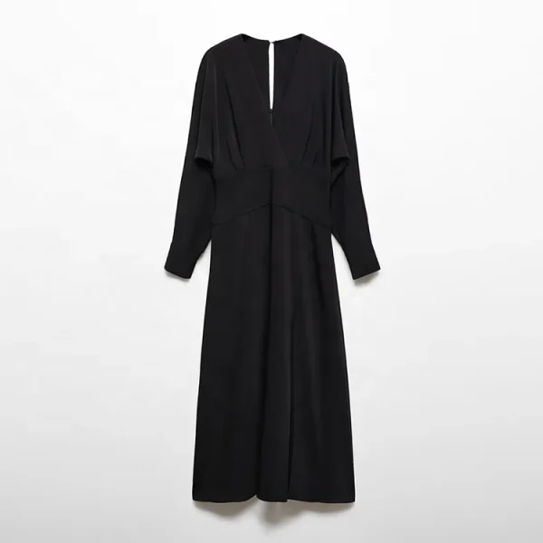 Clothing Spring Autumn Long Sleeve Elegant Maxi Dresses Casual High Split Women Cotton Linen Dress - Image 6