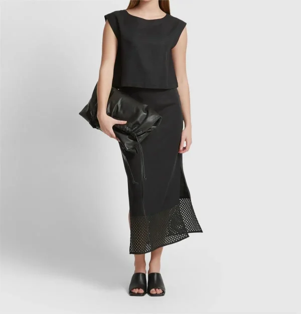 Casual Leisure Mesh Hollowed Out Sleeveless Patchwork Dress Summer Thin Loose Slim Versatile Temperament A-line Skirt - Image 5