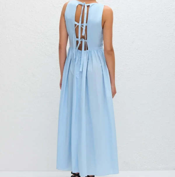 Elegant Round Neck Sleeveless Dress  Organic Cotton Perfect for Daily Wear and Outings Dress - Image 5