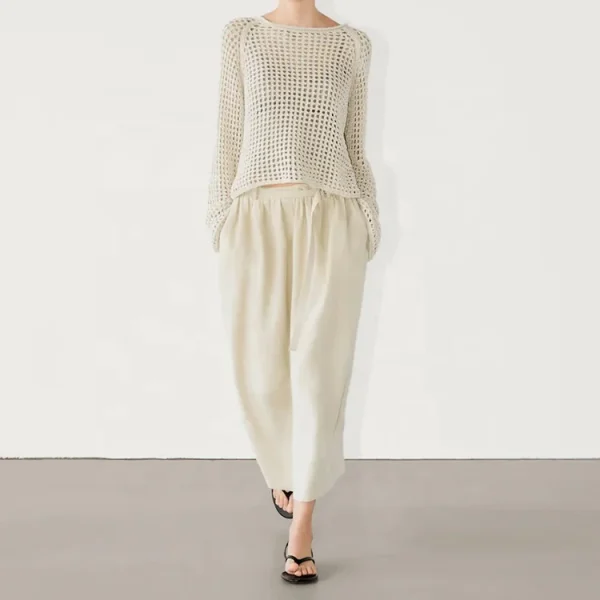 New Design Flax Clothing for Women Solid Color Pocket Long Cotton Linen Skirts A-line Plus Size Slimming Skirts With Belt - Image 2