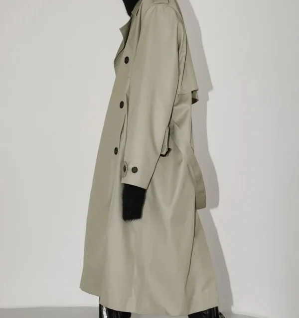 Women Coats Fashion Woven Cotton Twill Trench Coat Windproof Winter Long Coat Women - Image 6