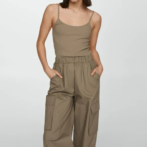 Good Quality Elegant Fashion Women 100% Cotton Linen Blend Sling  Jumpsuits With Pocket Ladies Loose Sleeveless Bodysuits - Image 4