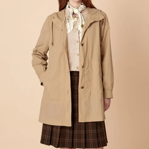 Vintage Women Casual Coat Suitable Basic Streetwear Coat Hooded Waterproof Coat Jacket for Women