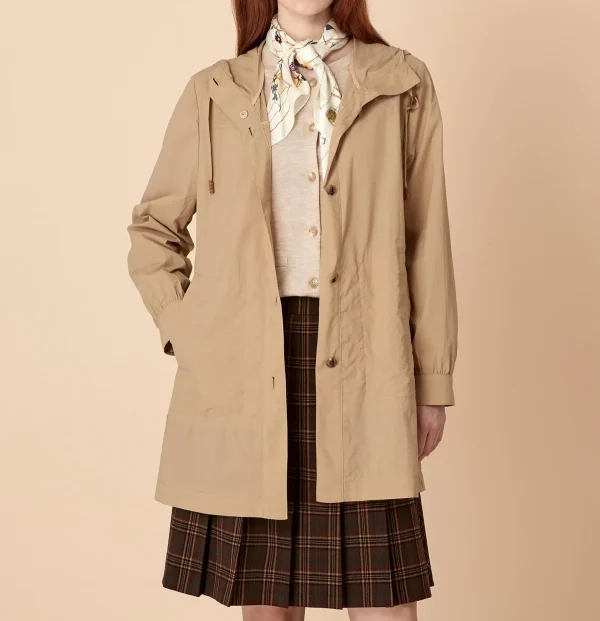 Vintage Women Casual Coat Suitable Basic Streetwear Coat Hooded Waterproof Coat Jacket for Women