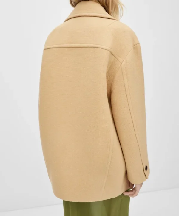 Plus Size Women Coat Women Jacket Coat Winter Turn Down Collar Woolen Coat for Women - Image 4