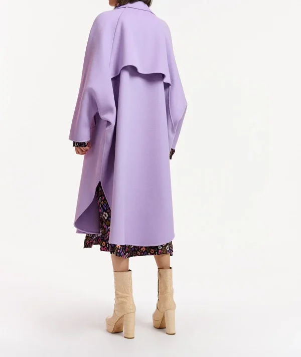Women Clothing Oversized Wool Double Breasted Coat Elegant Solid Color Trench Coat - Image 4