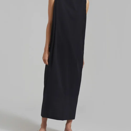 Elegant Long Straight Dresses Women Summer Linen Casual Sleeveless Dress Female Fashion O Neck Linen Dresses Woman