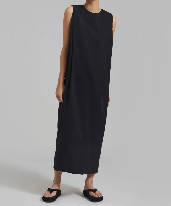 Elegant Long Straight Dresses Women Summer Linen Casual Sleeveless Dress Female Fashion O Neck Linen Dresses Woman