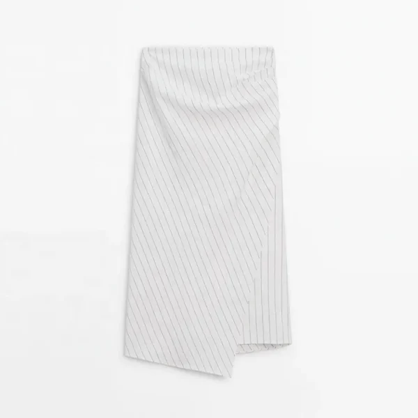 Clothing Simple Women's Summer High Waist Flax Skirt Slimming High Waisted Dresses for Ladies - Image 5