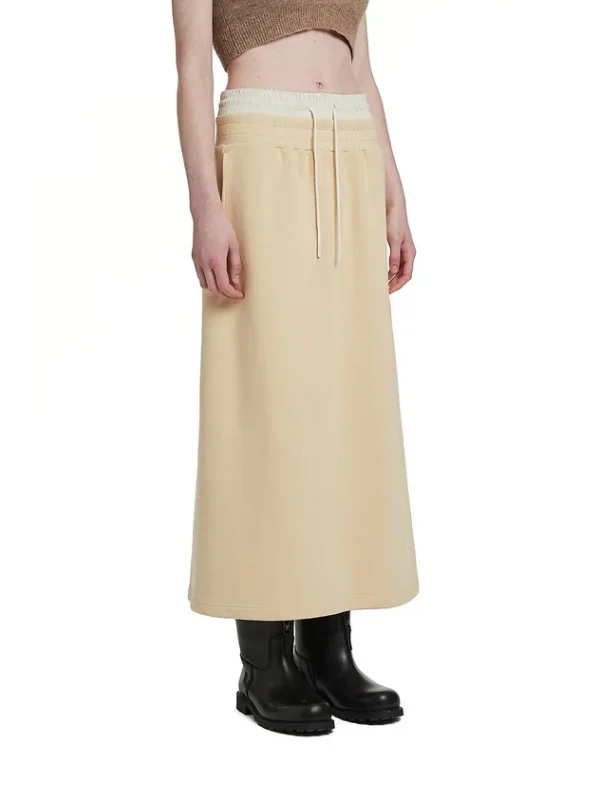 New Design Double Waist Lounge Skirt Women Casual Streetwear Midi Skirt - Image 3