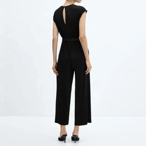 Fashion Women Clothing Casual Jumpsuit Summer Elegant 100% Cotton Linen Ladies Pant One Piece Sleeveless Jumpsuits - Image 3