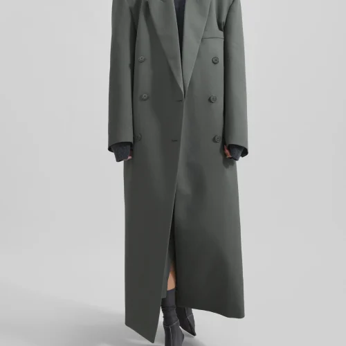 Oversized Women Wool Trench Coat Boxy Long Trench Coat Luxury Cashmere Coat for Women