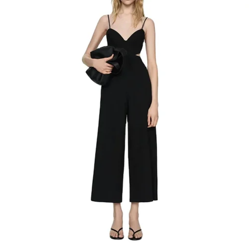 Lady Elegant Flax Clothing Suspenders One Piece Playsuit High Quality Fashion Cotton Linen Jumpsuit for Women