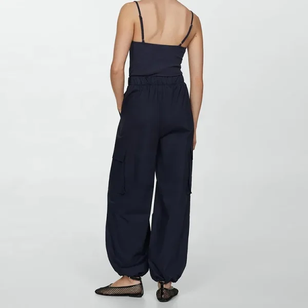 Price Ladies Elegant Fashion Daily Casual Comfortable Sling Bodysuit Women Casual Linen Wide-Leg Jumpsuits - Image 2