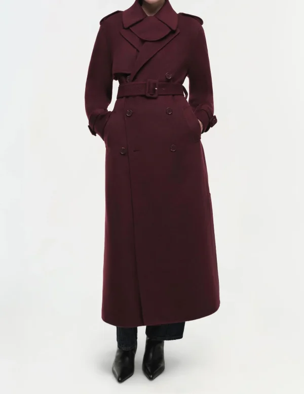 Winter Lapel Collar Women Long Trench Coat Slim Outfit Long Coat for Women Casual Streetwear