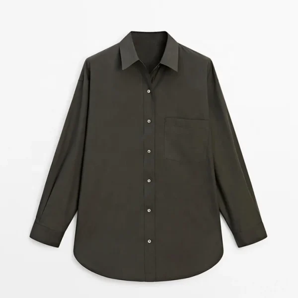 New Design Women's Summer Fashion Button up Linen Loose Top Vintage Long Sleeve Turn-down Collar Shirt Casual Chic Blouse - Image 5