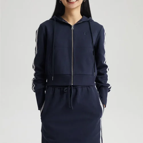 Premium New Arrival Women’s Knitted Lace Zipper Sweater Short New American Casual Hoodie