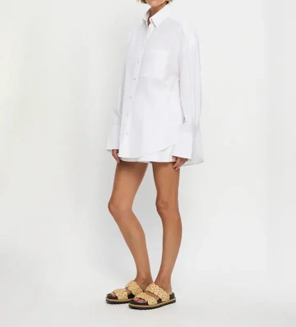 Versatile Women White Long Sleeve Shirt Oversized Fit Street Casual Hot Sale Now - Image 2