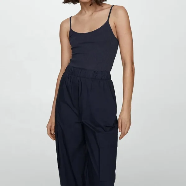 Price Ladies Elegant Fashion Daily Casual Comfortable Sling Bodysuit Women Casual Linen Wide-Leg Jumpsuits - Image 3