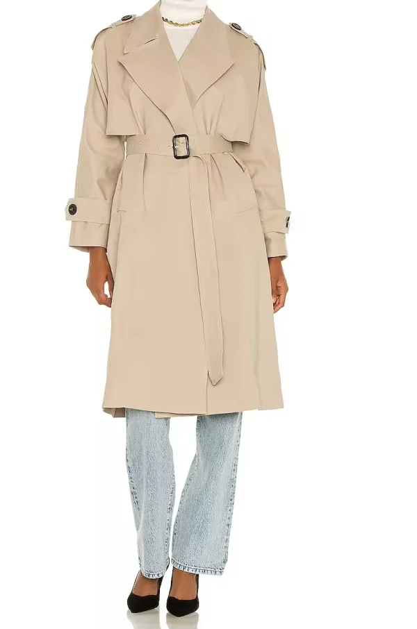 Women Fashion Winter Coats Classic Long Trench Elegant Pockets Button Women Coat - Image 2