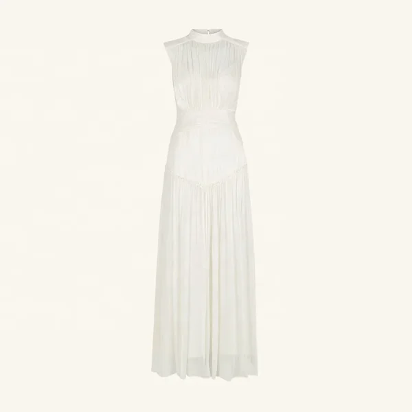 Elegant Simple Maxi White Dress Casual Cotton Linen Sleeveless Long Dress for Women - Image 6