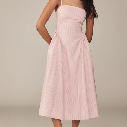 Design Summer Casual Dresses 2025 Hot Sale Elegant Slip Midi Long Striped Dress for Women