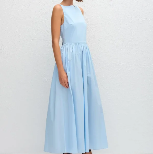 Elegant Round Neck Sleeveless Dress  Organic Cotton Perfect for Daily Wear and Outings Dress - Image 2