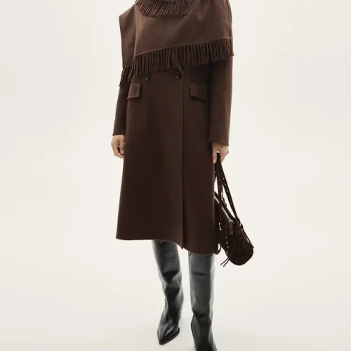 Winter Fashion Style Women Wool Trench Coat Heavyweight Long Trench Coat Warm Windproof Women Casual Coat