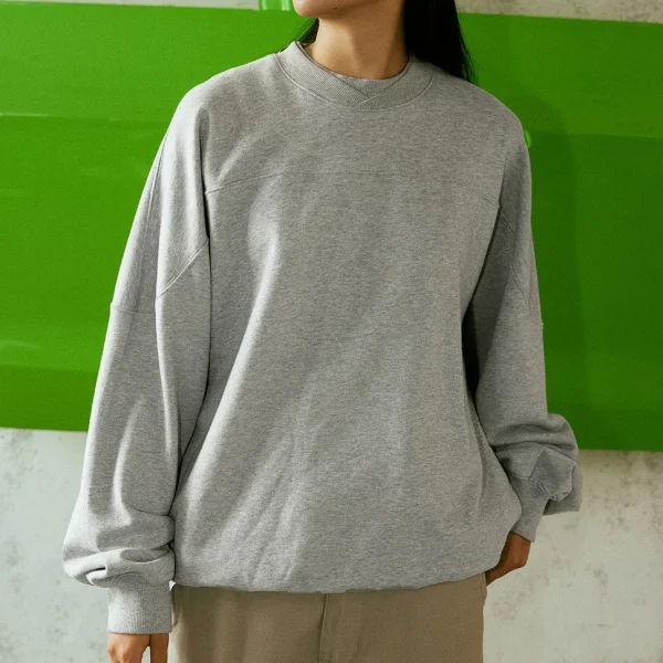 High Quality Double-layer Threaded Pullover Sweatshirt Long Sleeve Casual Loose Tops - Image 5