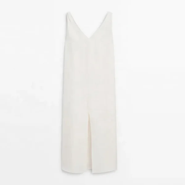 Clothing Women's Flax Dresses 100% Cotton Linen Sleeveless Maxi Dress Soft Casual Summer Dress - Image 6