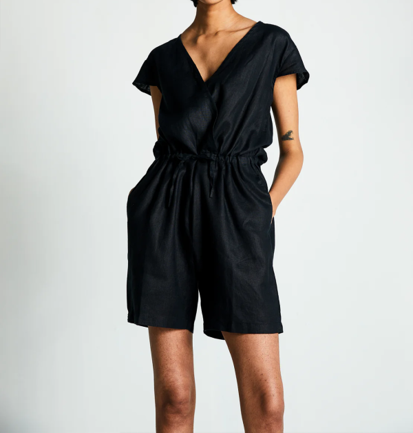 Summer Hot Selling Women Jumpsuit  Casual V-neck Short Sleeve Wide Leg Pants Women Short Jumpsuits