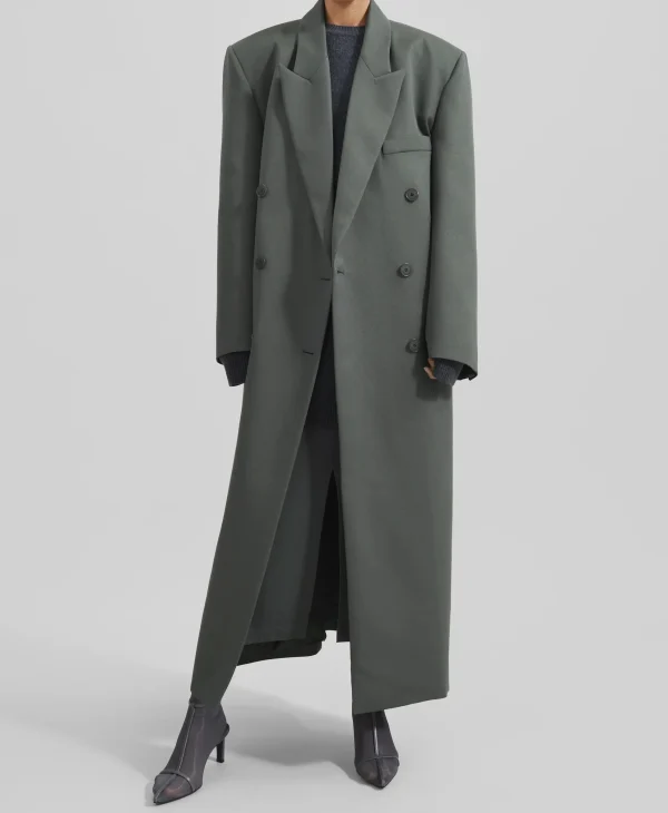 Oversized Women Wool Trench Coat Boxy Long Trench Coat Luxury Cashmere Coat for Women - Image 2