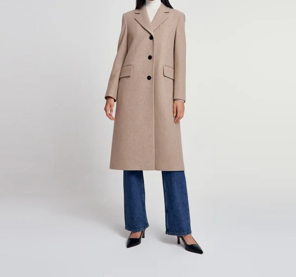 High Quality Back Open Single Breasted Coats for Women Casual Simple Trench Coat Women