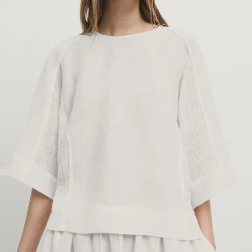 Women White Cotton Linen Shirt Tops Lady Long Sleeve Office Wear Plus Size Plain Casual Ladies Formal Blouse