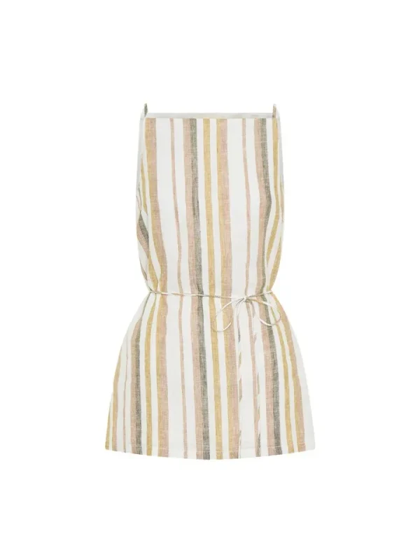 Trendy Striped Sleeveless Blouse for Women Waist Tie Summer Daily Wear Hot Sale Women Shirt - Image 5