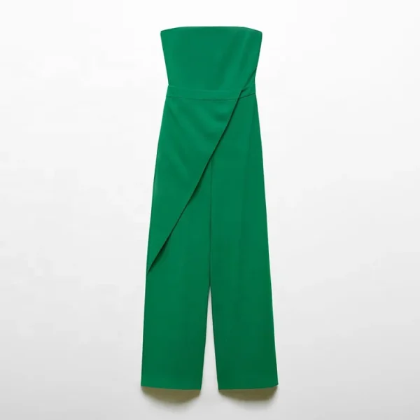 Hot Sale Summer Temperament Sleeveless Strapless Fashion Women Rompers Casual Linen Cotton Ladies Formal Jumpsuit - Image 6