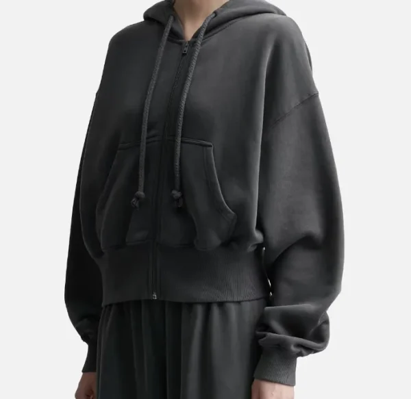 New Women Sports Jacket High Collar Zipper Casual Loose Breathable Fitness Long Sleeve Outerwear Crop Top Hoodies - Image 2