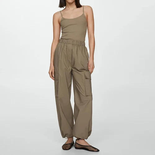 Good Quality Elegant Fashion Women 100% Cotton Linen Blend Sling  Jumpsuits With Pocket Ladies Loose Sleeveless Bodysuits